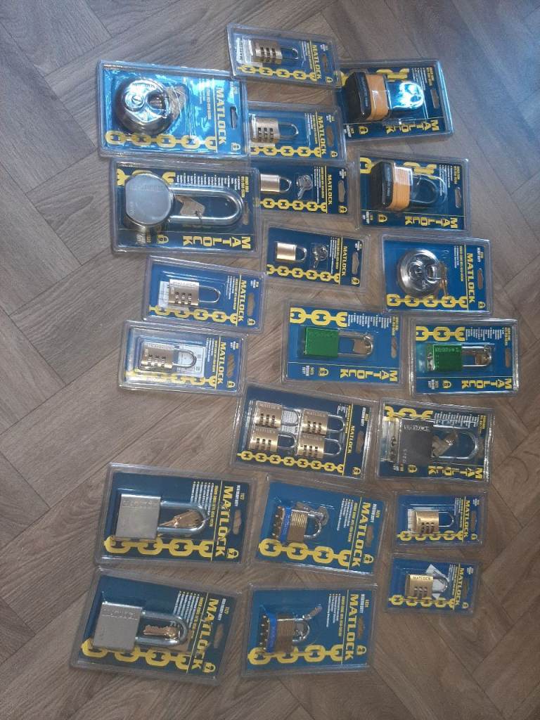 Job Lot of Matlock Padlocks - Brand New in Packaging