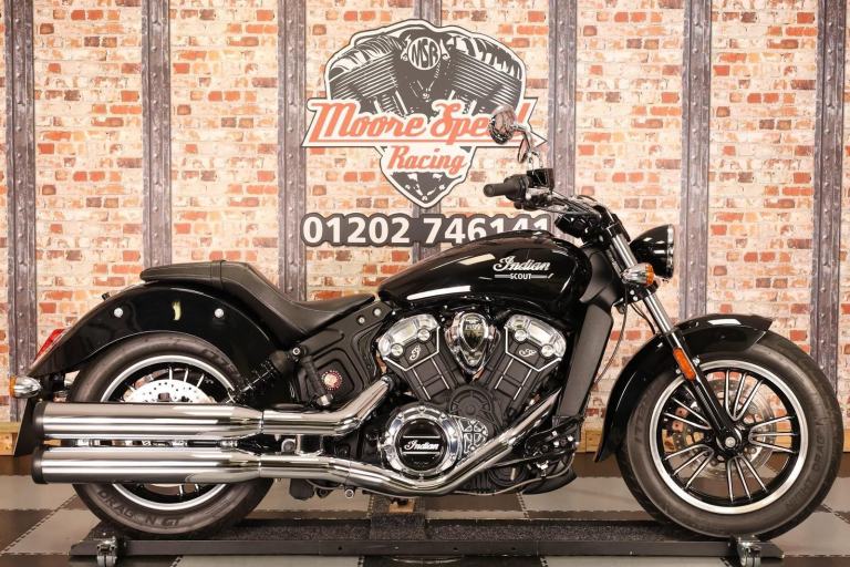 2021 INDIAN SCOUT - ONLY 2,000 MILES - 2 OWNERS - THUNDER BLACK - RIDER BOARDS