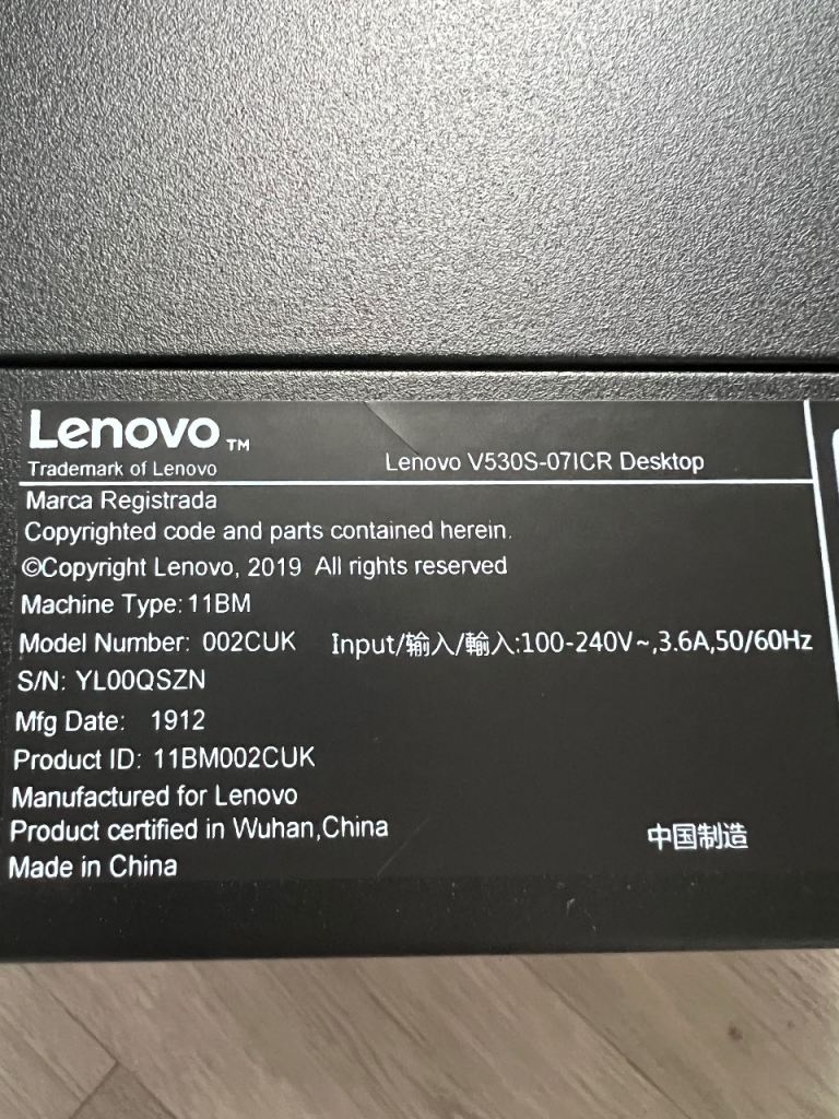 Lenovo Desktop Computer 