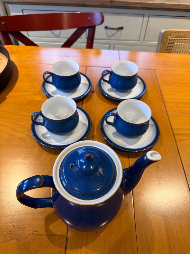 Denby Tea Set Imperial Blue