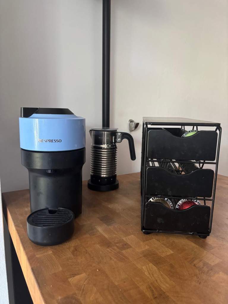 *MUST GO BY 4 JUN* Nespresso Set incl. Vertuo Pop Coffee Machine, Aeroccino 4 Frother & Pod Holder