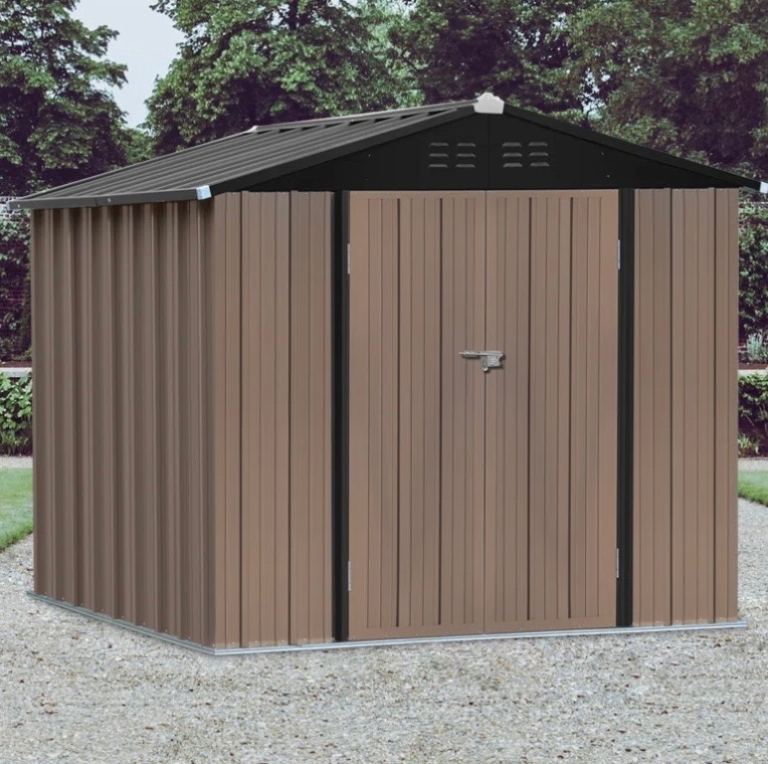 Large Galvanized Steel Lockable Apex Metal Shed
