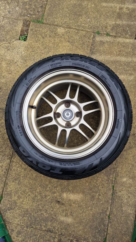 Mazda MX5 Konig Wide Open 15×8 +25 4×100 with tyres 