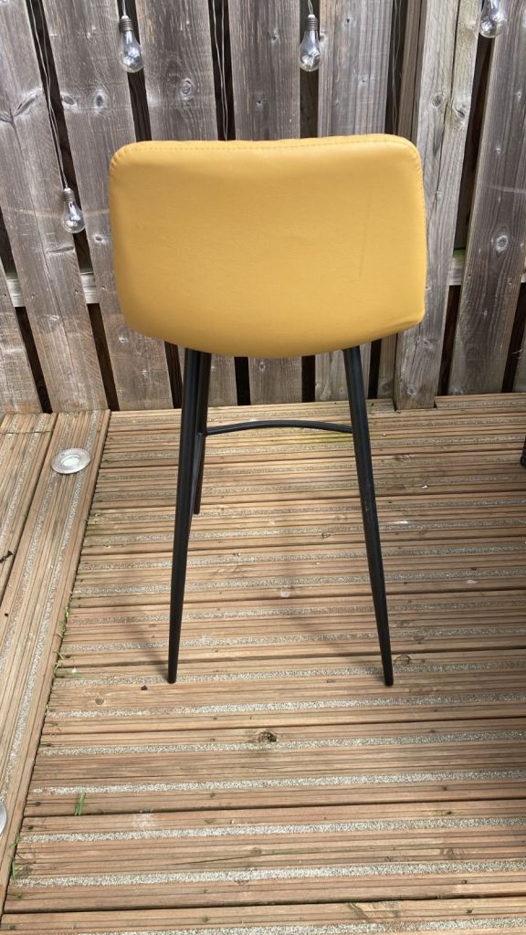 Pair of Yellow Bar Stools – Good Condition