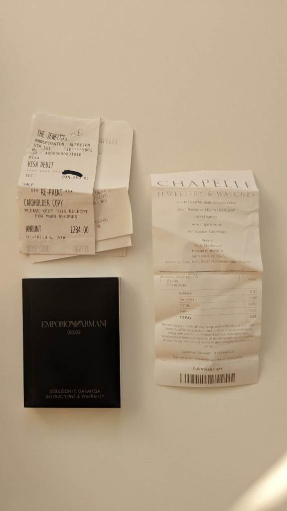 Emporio Armani AR2488 Watch Black Stainless Steel. Box, papers and receipt
