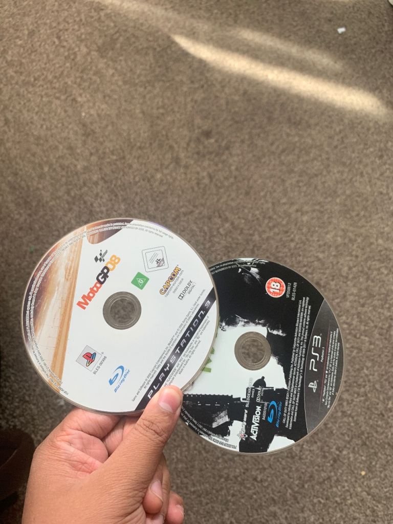 PS3 Game Discs - Moto GP 08 & Call of Duty