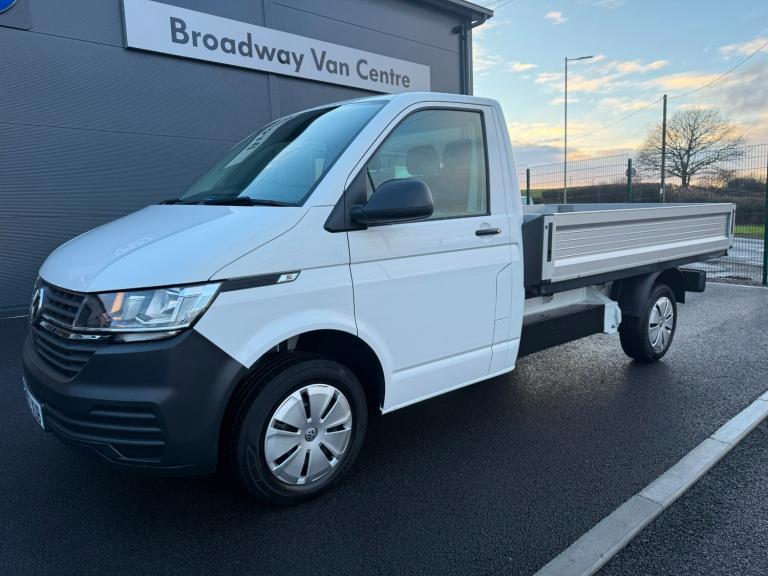 2023 VOLKSWAGEN TRANSPORTER T30 TDI ALUMINIUM DROPSIDE LWB IN CANDY WHITE -