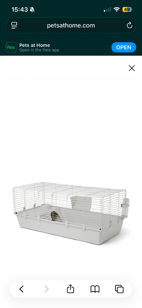 Rabbit and Indoor Hutch