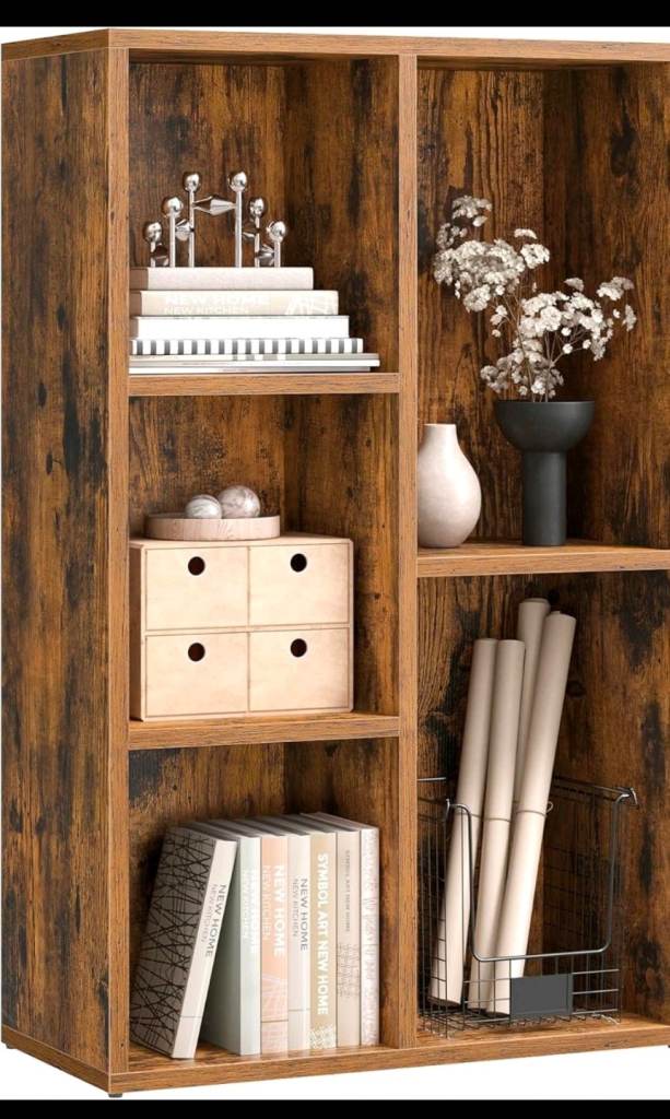 A new atill boxed flat packed rustic wood effect finish Bookcase, 