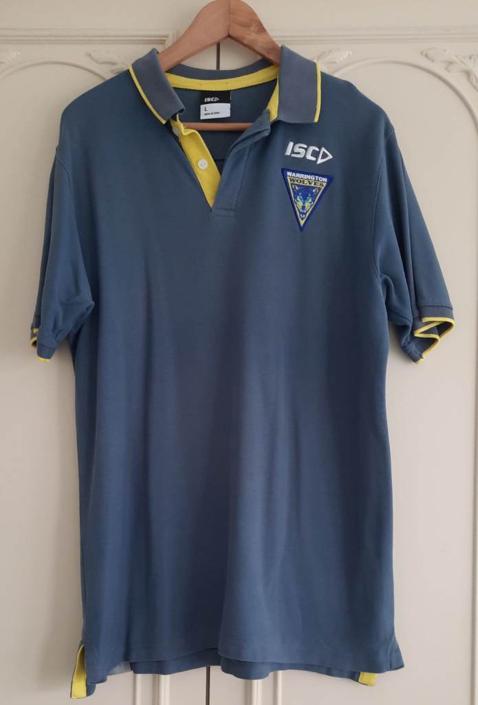 Warrington wolves Rugby league Polo Shirt Size L 