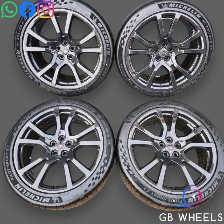 Genuine Range Rover 23” Carbon Fibre Wheels SV Style 5132 Sport Not Alloys NEW