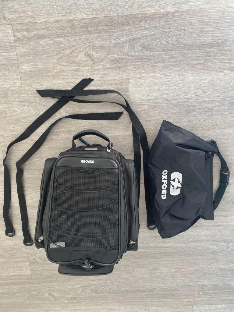 Motorcycle luggage Oxford lifetime tail and tank bag t30r and m15r