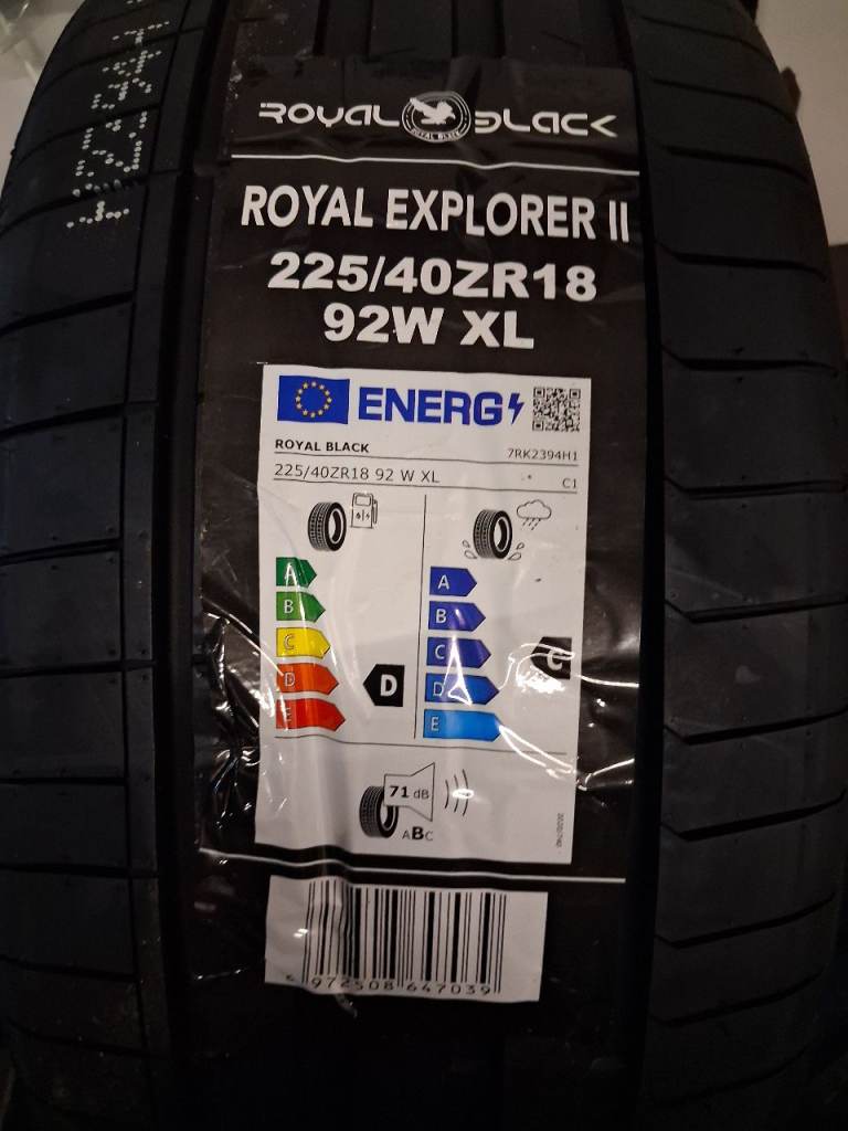 225/40ZR18 Tyres- Brand New Royal Tyres 