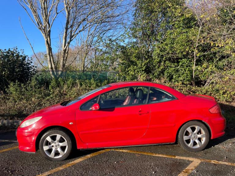 PEUGEOT 307 CC 1.6 ALLURE CONVERTIBLE 08 REG RED 2 DOOR 12 MONTHS MOT LOW INSURANCE