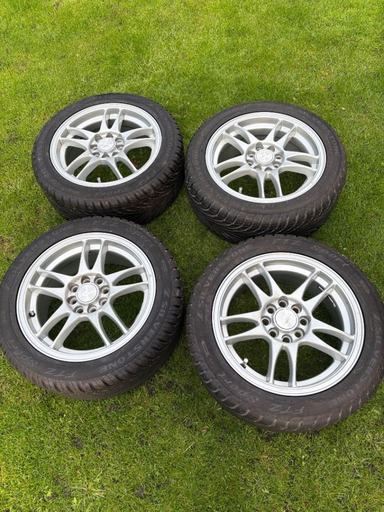 Set of 4 Ripspeed 15” 4-Stud Alloy Wheels with Tyres