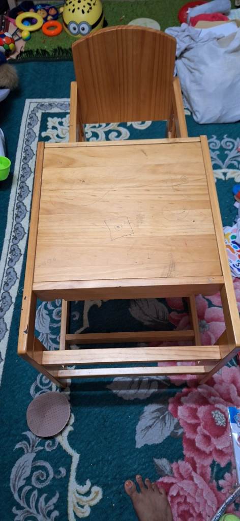 Two in one high chair and study table and chair for kidz