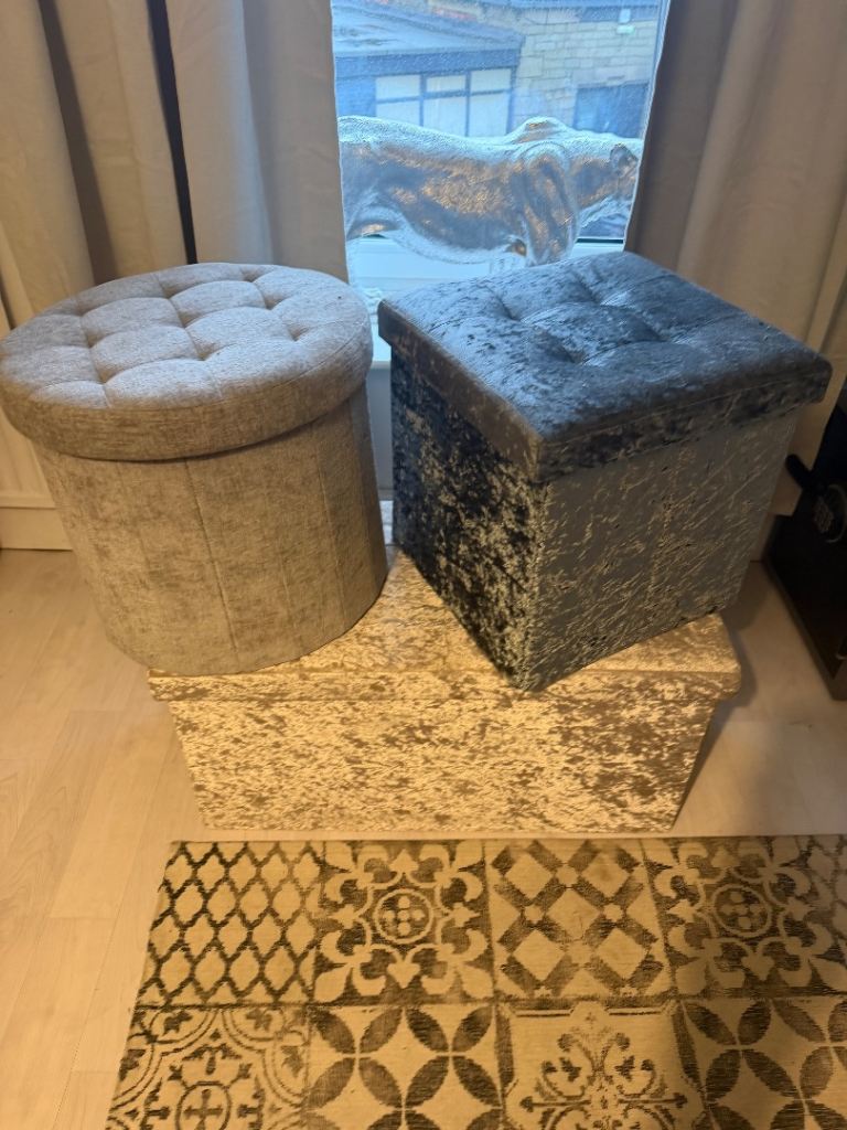 3 Ottomans (job lot) 