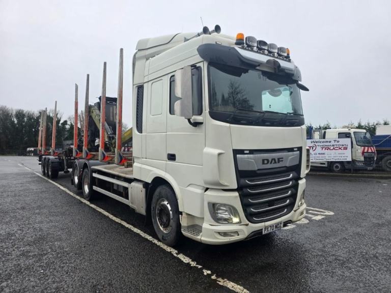 2020 DAF XF 530 Space cab, 6X2 Twin Lift axle, log truck and Dennision Drag 