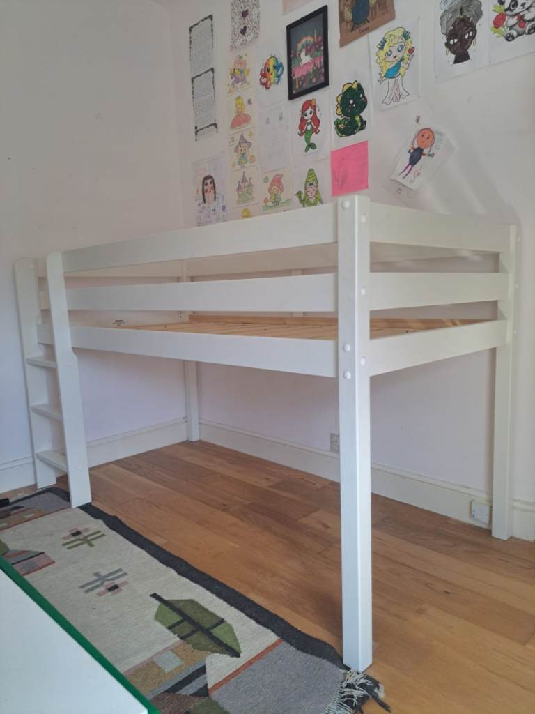La Redoute White Wooden High Sleeper Bed Frame – Good Condition