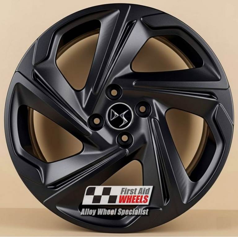 R669BS Swap CITREON DS4 4X 18'' GENUINE 5 SPOKE SATIN BLACK ALLOY WHEELS