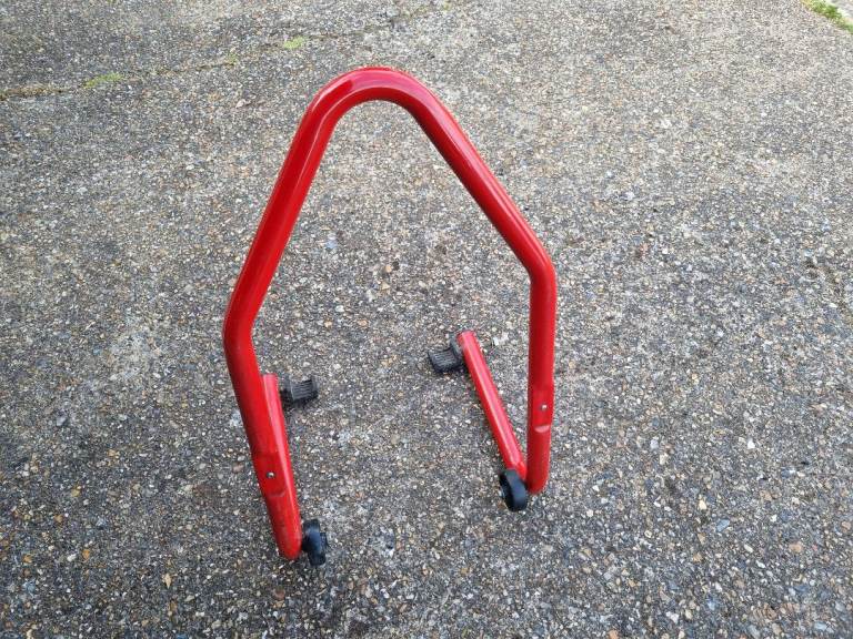 Motorcycle paddock stand. 