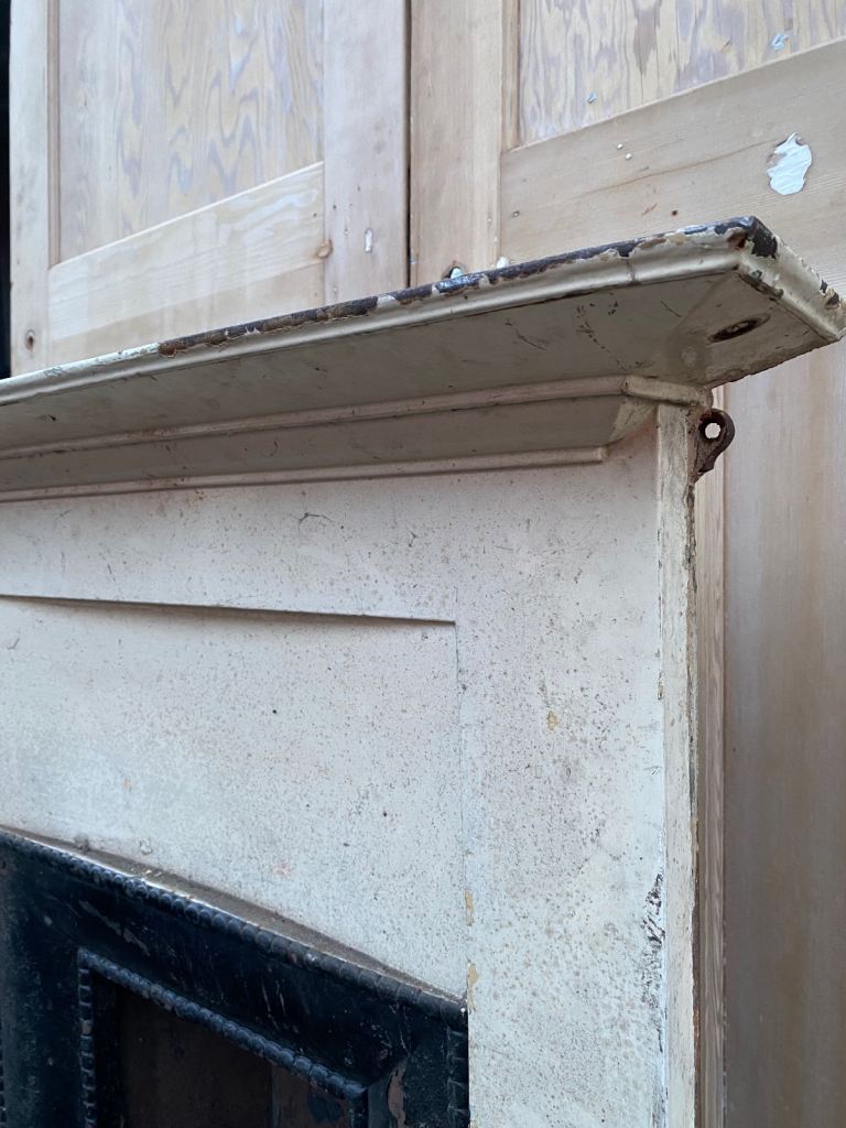 Edwardian Coalbrookdale cast iron fireplace 