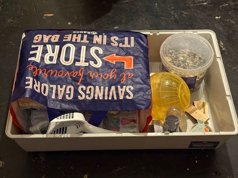 HAMSTER CAGE WITH EXTRAS