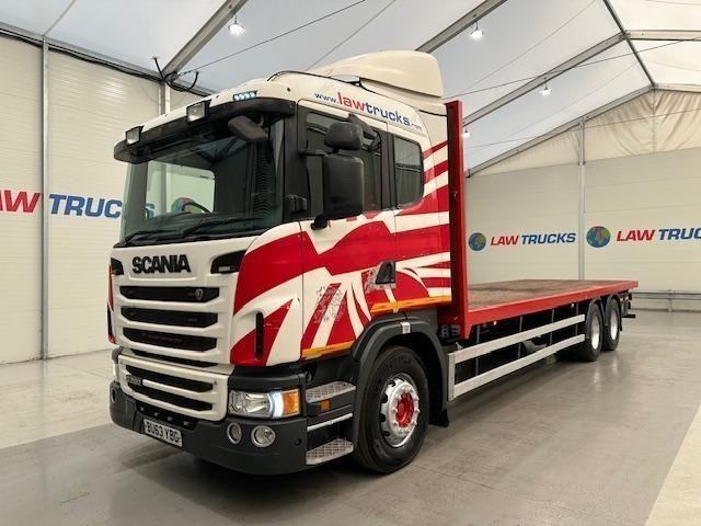 Scania G280 6x2 10 Tyre Rear Lift Sleeper Cab Flatbed
