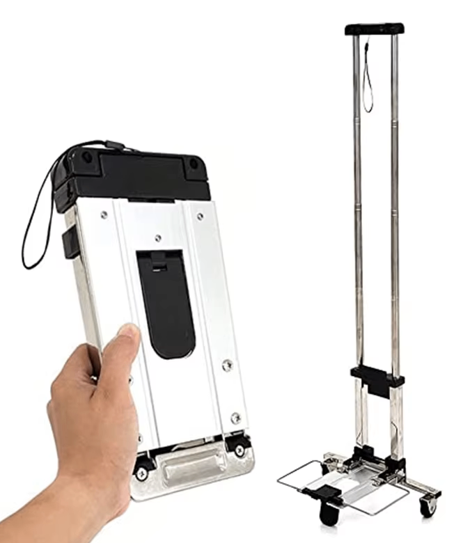 Foldable Lightweight Compact Carry Cart Trolley Travel Luggage Flight Plane