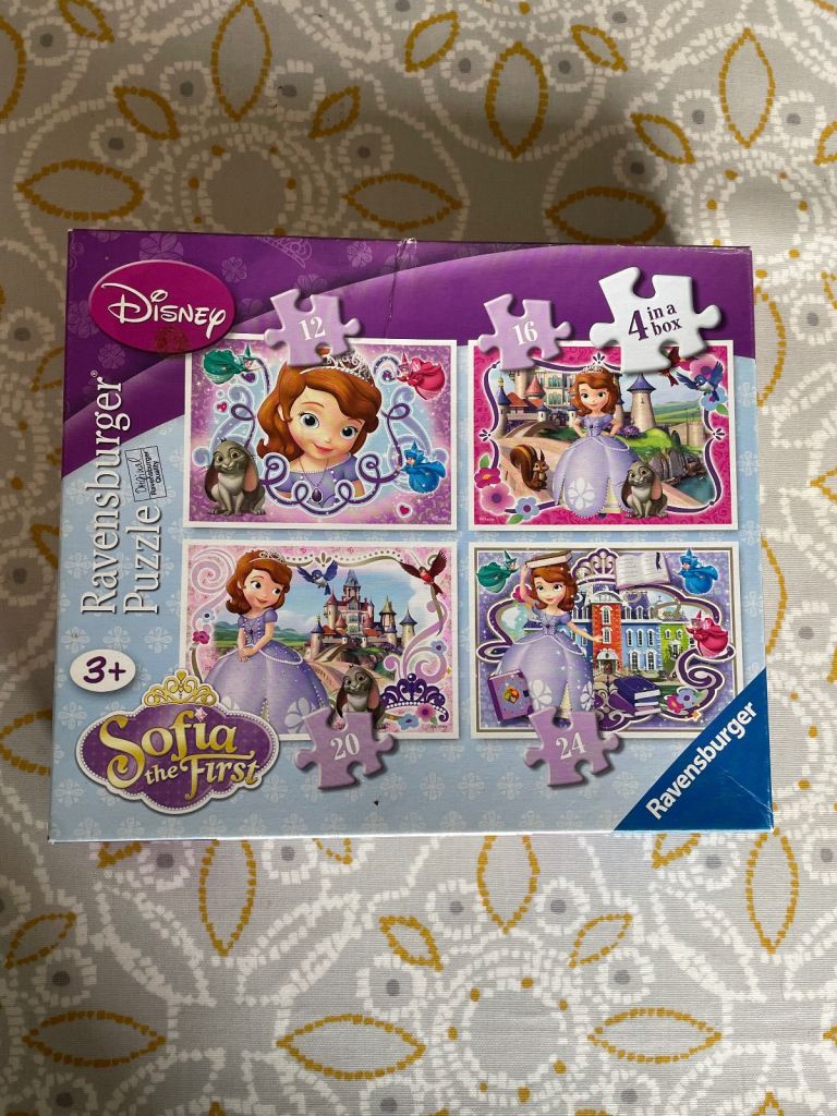 Disney Sofia the First, 4 in a box jigsaw puzzle 