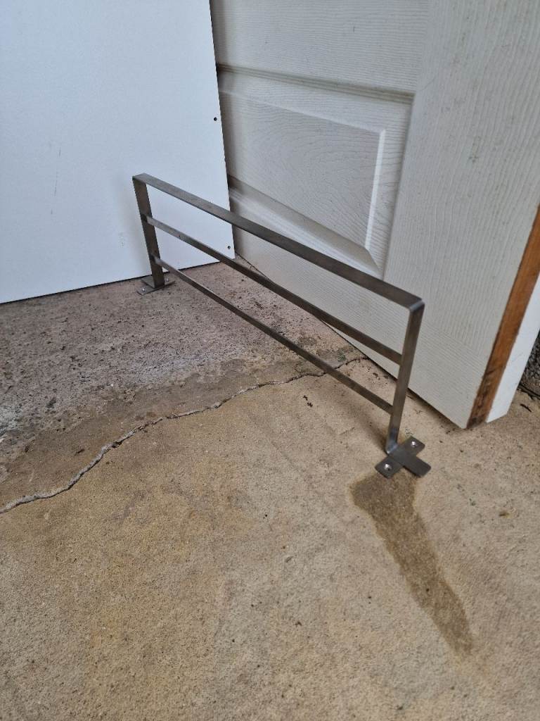 Brushed steel kitchen rack