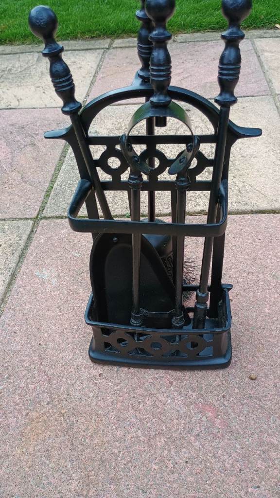 Black Cast Iron Fireplace Companion Set
