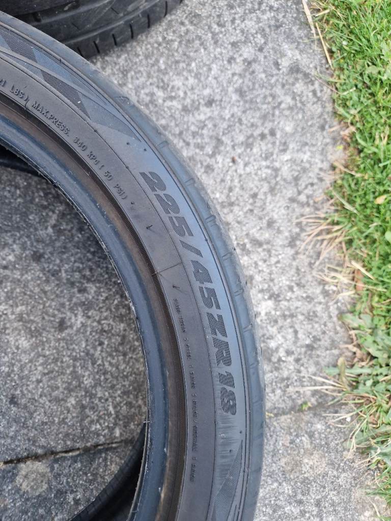 Bmw tyres 18" toyo proxy sports 2 225/45/18 255/40/18