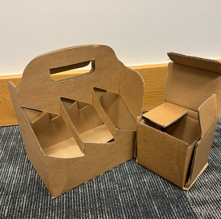 Selection of flat pack cardboard boxes