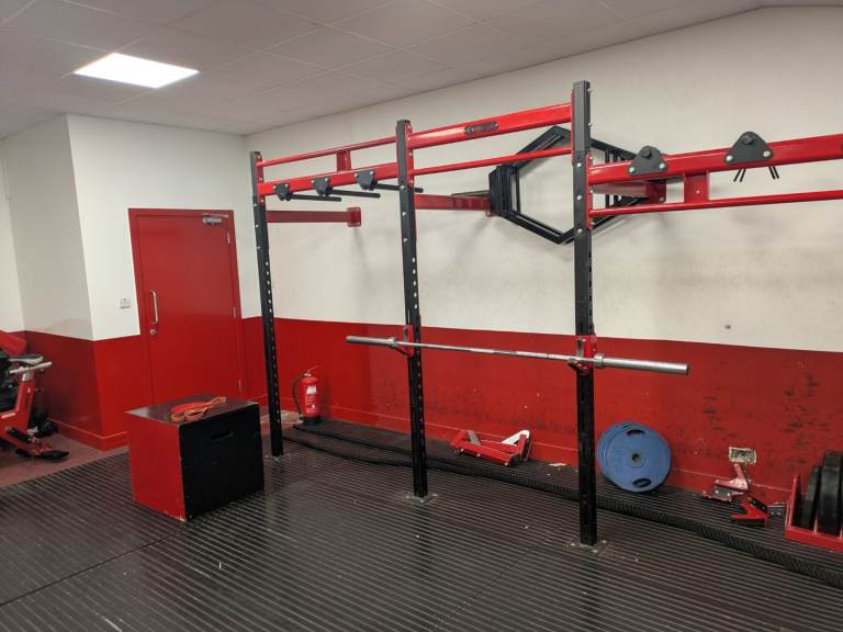 Gym equipment wall racks, benchs more in description 