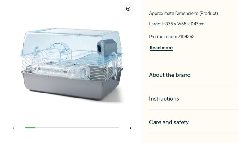 Dwarf Hamster Cage and accessories