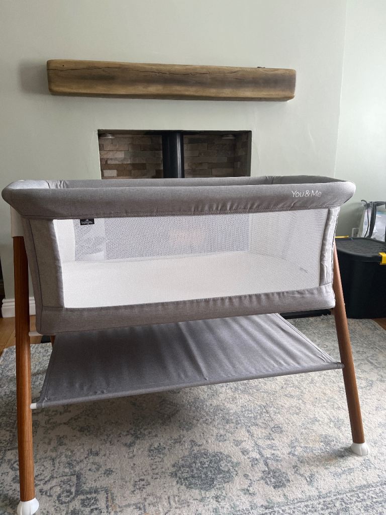 You & Me Baby Cot Bed – Grey, Good Condition