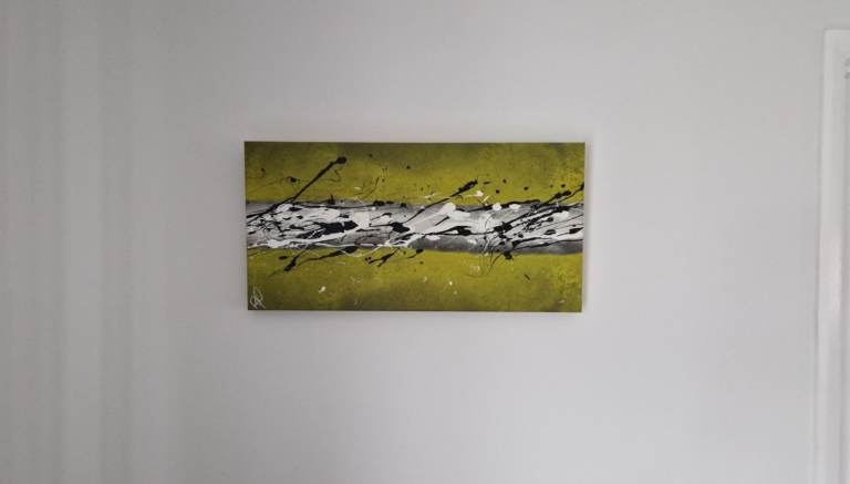 Lime Green Abstract Art
