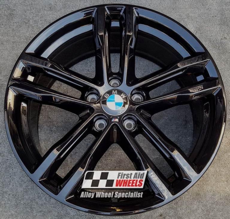 R526BG Swap BMW 3 / 4 SERIES 4x 19'' GENUINE STYLE 704M GLOSS BLACK ALLOY WHEELS