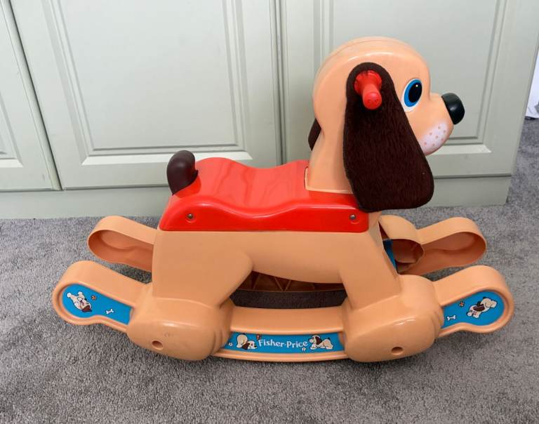 Vintage Fisher Price Ride On Rocking Dog Toy