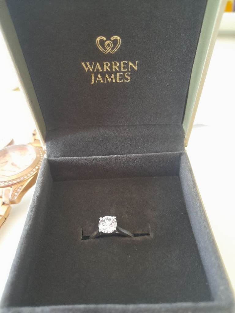 Lab diamond white gold ring