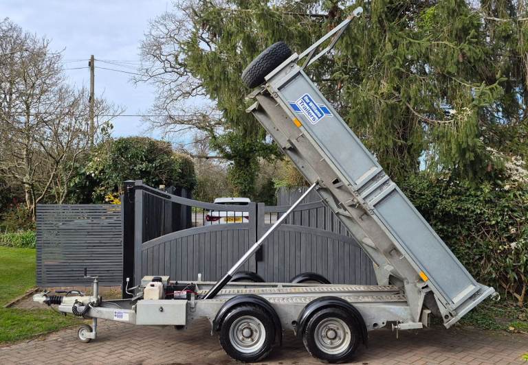 IFOR WILLIAMS TIPPING TIPPER TRAILER BOX TOW CAR BUILDER TT3017 10X5'6" RAMPS JCB 