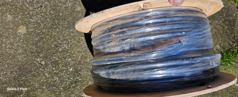 Armoured cable for conecting to shed out house etc