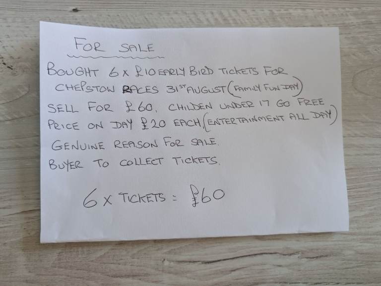 6 x Early Bird Tickets for Chepstow Races – Family Fun Day