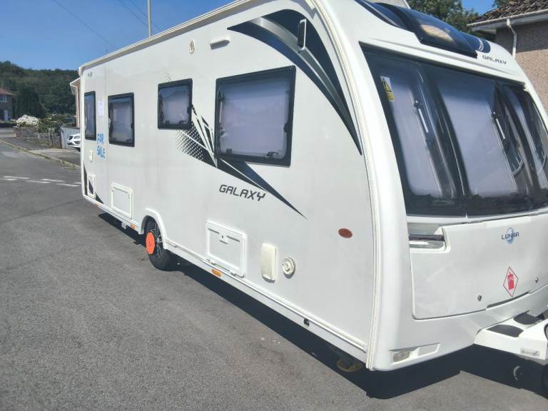 Lunar Galaxy White Caravan, 2018 Model –Photos update Motor mover.  Satellite TV Alarm £14000 ovno