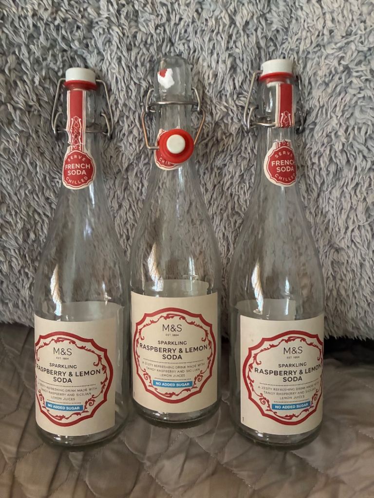 3 x 750ml empty glass bottles 