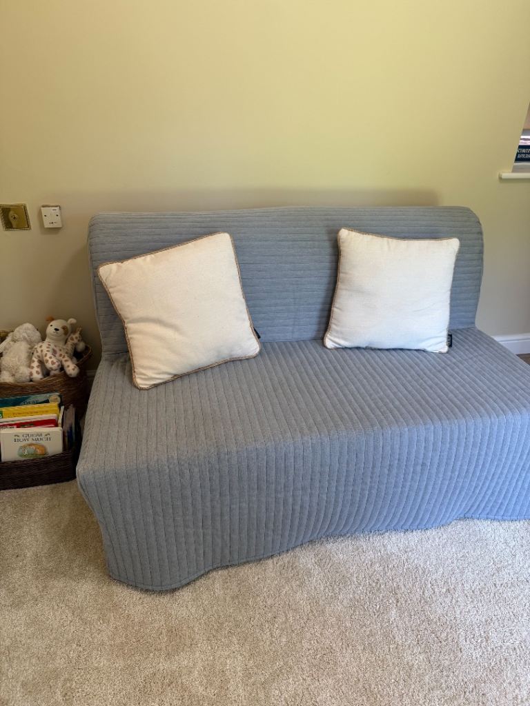 IKEA - Light Grey LYCKSELE MURBO Sofa Bed - 2 Seater