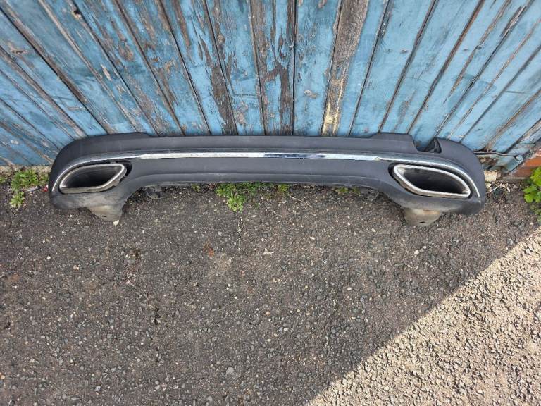 2013 E Class Mercedes exhaust bumper splitter