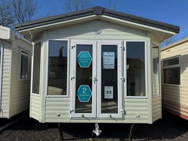 2 Bed Static Caravan - French Doors, DG, CH, New Carpet - Offsite for Own Land