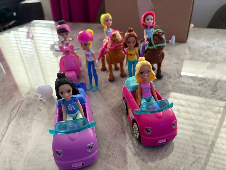 Barbie Chelsea Dolls & Vehicles Bundle – Good Condition